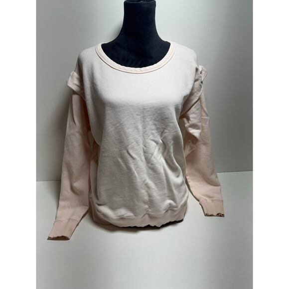 Mododoc Sweatshirt Women’s Sz Large Long Sleeve Pullover Ivory - Picture 2 of 9